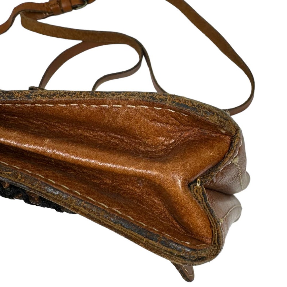 Patricia Nash Torri Tooled Brown Leather Crossbody Bag Boho Retro Floral Small - Picture 6 of 8